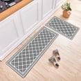thumbnail image 2 of EARKITY Kitchen Rugs, Anti Fatigue Kitchen Rug, Non-Slip Soft Kitchen Mat, Washable Kitchen Mats Set for Floor, Kitchen Carpet Rug Runner for Hallway Entryway Kitchen Laundry (2 Pcs), 2 of 2