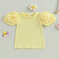 thumbnail image 2 of Fille Enfant en Bas Âge Couleur Unie Manches Courtes Plage Vacances Robe Vêtements, 2 of 9