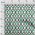 thumbnail image 2 of oneOone Cotton Flex Green Fabric Geometric Dress Material Fabric Print Fabric By The Yard 40 Inch Wide, 2 of 4