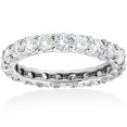 thumbnail image 1 of 3 ct Round Diamond Eternity Wedding Ring 14K White Gold Womens Stackable Band, 1 of 4