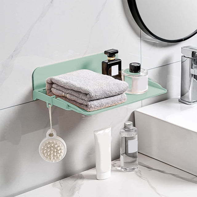 Wall Shelf under $5! CQCYD Retractable Wall Shelf Organizer, No Drill Adhesive Storage Shelf, Kitchen Bathroom Space Saver, Multi-Layer Display Rack