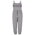 thumbnail image 4 of Toddler Girls Baby Kids Jumpsuit One Piece Solid Strap Romper Summer Outfits, 4 of 9