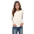 thumbnail image 4 of RXIRUCGD 2025 Vêtements d'Été pour Enfants T-shirt à Rayures Mode Mignon Col Rond Manches Longues, 4 of 6