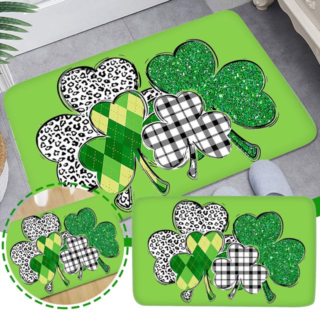 St. Patrick's Day Welcome Doormats Home Carpets Decor Carpet Living Room Carpet