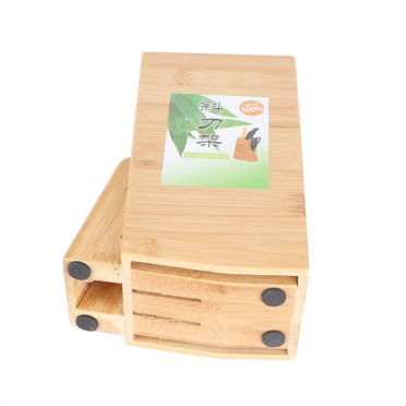 Porte-Couteaux en Bambou, Support de Rangement Multifonctionnel pour Couteaux, Support de Couteaux de Cuisine