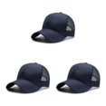 thumbnail image 1 of Baohd Mâle 3D Broderie Snap-back Chapeau à la Mode Réglable Sangle Protection Solaire Respirante Confortable Bleu Marine 3Set, 1 of 6