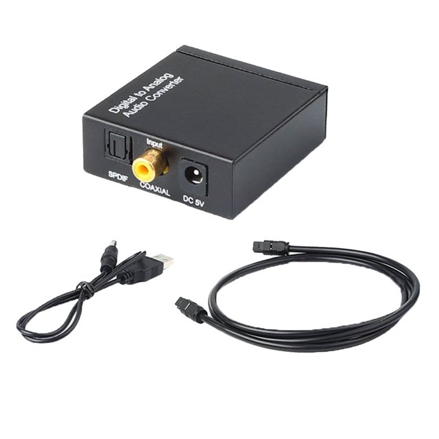 TISHITA Convertisseur Numérique vers Analogique DAC Numérique SPDIF Toslink vers Audio Stéréo Analogique G/d