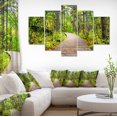 thumbnail image 1 of Wooden Boardwalk across Forest - Landscape Canvas Art Print, 1 of 3