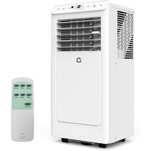 10000 BTU portatif Air Conditionneurs avec déshumidificateur & Ventilateur debout Air Conditionneur refroidit jusqu'à 450 Sq.Ft., mode intelligent, télécommande, swing automatique, 24H Minuterie, Inclure les kits d'installation, Blanc