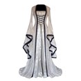 thumbnail image 1 of Fridja Women's Retro Style Solid Color Trumpet Sleeve Princess Dress, 1 of 5