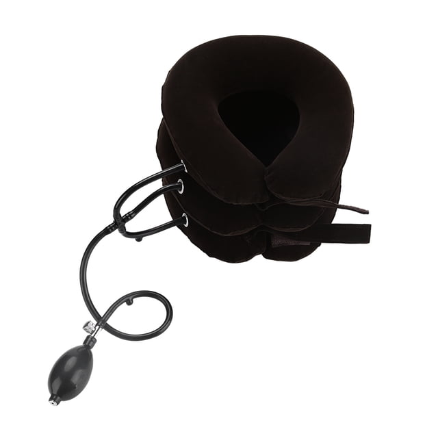 Qiilu Portable Lightweight Inflatable U-Shape Cervical Neck Stretcher Traction Device, Cervical Neck Traction, Inflatable Neck Traction