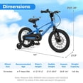 thumbnail image 3 of Costway Vélo pour Enfant de 16 Pouces avec Guidon et Selle Réglables, Freins à Disque Doubles, Bleu, 3 of 10