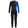 thumbnail image 2 of vastwit Kids Girls Rhinestones Full Body Dance Unitard One Piece Figure Ice Skating Jumpsuit Ballet Leotard Blue 12, 2 of 7