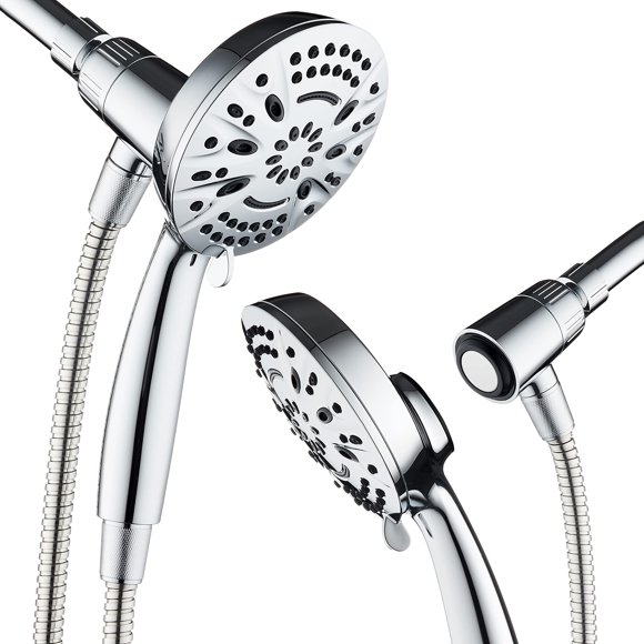 AquaDance New Magnetic Guidance Docking System - High-Pressure 8-setting Handheld Shower Head with Giant 5 inch Face, Magnetic Bracket, Ext