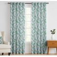 thumbnail image 2 of Vargottam 84 Inch Rod Pocket/Back Tab Cotton Curtains for Windows and Doors - Light Filtering Cotton - Light Filtering Drapes For Doors - Set of 2 Panels, 52"x84" - Tropical Tree Print (Green), 2 of 8