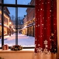 thumbnail image 4 of TIELUTT Rideaux Imprimés pour les Fêtes 2 Pcs de Rideaux Plats 2D Imprimés Rouges avec Flocon de Neige et Draperies 54 Pouces de Long 100 X 84 Rideaux Charmant Rideau de Douche Draperies Thermiques Extra Lourd Douche Transparente, 4 of 6