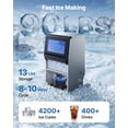 thumbnail image 2 of VEVOR Commercial Ice Maker Machine, 90 lbs/24h with 13 lbs Storage Capacity, Countertop/Freestanding/Under Counter, Stainless Steel Ice Maker with LED Display & Self-Cleaning, 2 of 9