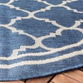 thumbnail image 3 of Safavieh Courtyard Collection Navy Indoor Outdoor Round Rug, 6'7' , Machine Made, Polypropylene, 3 of 5