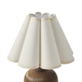 thumbnail image 5 of Mainstays 12.5" Ceramic Modern Scalloped Desk Lamp, Brown, 5 of 5