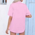 thumbnail image 4 of Birdeem Fashion Woman Causal Button Solid Blouse Short Sleeve T-Shirt Summer Tops, 4 of 12