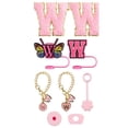 thumbnail image 1 of Glass&Bottle Accessory Set for Drinkware – Embroidery Patch Straw Covers Charm Necklace Chain & Leak Guard Complete Decorative Upgrade Kit, 1 of 3