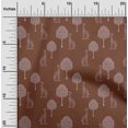 thumbnail image 1 of oneOone Cotton Silk Fabric Tree & Giraffe Block Print Fabric By The Yard 42 Inch Wide, 1 of 4
