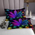 thumbnail image 3 of Erosebridal Gradient Leaves Bedspread Sets Queen Size, Botanical Bed Quilt, Fall leaf Decor, 3 Pieces, 3 of 5