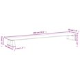 thumbnail image 4 of vidaXL Monitor Stand Black 100x20x8 cm Tempered Glass and Metal, 4 of 5