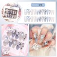 thumbnail image 1 of 24pc Fashionable Cute Fake Nail Art Set - High Quality, Quick Manicure, Perfect for Any Occasion, 1 of 1