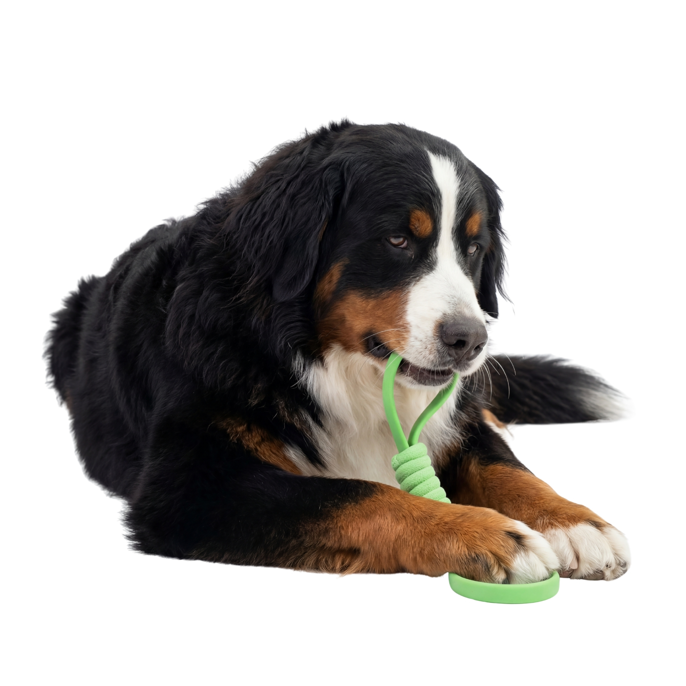 One Paw, jouet à tirer en silicone et corde pour chien, tir à la corde, vert, pour chiens
