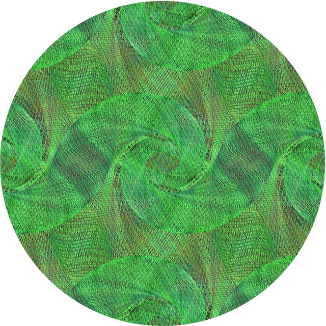Ahgly Company Tapis d'Intérieur Ronds Transitionnels Vert Forêt Lavables à la Machine, 3 Pieds Rond