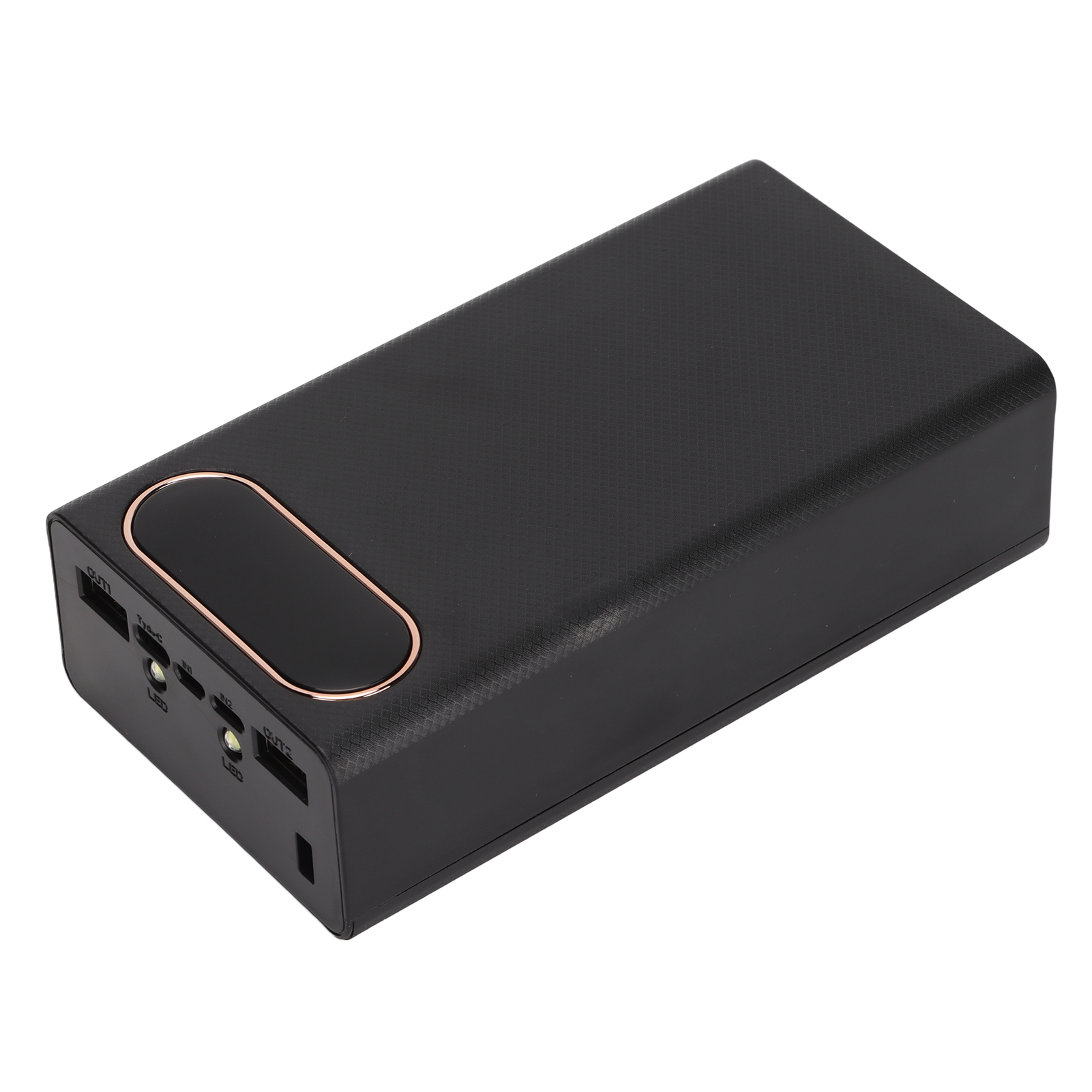 DIY  Portable Power Bank Case L12 Mobile Battery Charger 12 Batteries Capacity with 2 LED Lights LCD Display for IOS    Daily Use