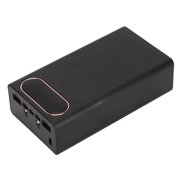 DIY Power Bank Case, Multi Usages Input Output Battery Charger Plug And Play Portable With 2 LED Lights For Mobile Phone Black,White
