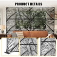 thumbnail image 4 of OUYAWEI Metal Privacy Screen,Freestanding Decorative Divider,Extended Height Privacy Screen with Stable Base for Garden,Palm leaf design, 4 of 8