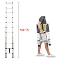 thumbnail image 4 of 10.5FT Telescopic Ladders Aluminum Extendable Steps 330LB Capacity Straight Ladder for Decoration Outdoor Indoor Portable Compact Lightweight Easy Storage in Car Transport Silver, 4 of 4