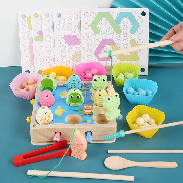 Amdohai Pêche Multifonctionnelle, Attraper les Insectes, Minimiser le Jeu, Éducation Précoce des Enfants, Perles à Clip, Formation Manuelle, Parent-Enfant