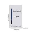 thumbnail image 3 of Technical Sketching Pencil Set 12pcs | Graphite Drawing Pencils 5H-8B | Hexagonal Anti-Roll Design | Durable Wood | Blue | For Portrait, Landscape, Comic, Architecture Sketching | 17.8cm | High, 3 of 6