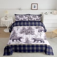 thumbnail image 2 of Erosebridal Hunting Bear Bedding Full Comforter Set, Woodland Animal Down Comforter, Rustic Farmhouse Decor, Reversible, 2 of 7