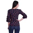 thumbnail image 4 of Moomaya Printed Ruffle Shirt Women Party Top Short T-Shirt Top Summer Clothing, 4 of 4