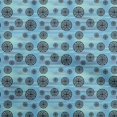 thumbnail image 1 of oneOone Polyester Lycra Teal Blue Fabric Abstracts Craft Projects Decor Fabric Printed By The Yard 56 Inch Wide, 1 of 5