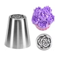 thumbnail image 2 of Hearth & Gear Piping Nozzles Flower Frosting Nozzle Piping Tips Flower Piping Tips For Large Frosting Piping Kit Icing Bags And Tips Set Bags And Tips Cupcake Decorating Kit Cookie Baking Tool Happy, 2 of 3