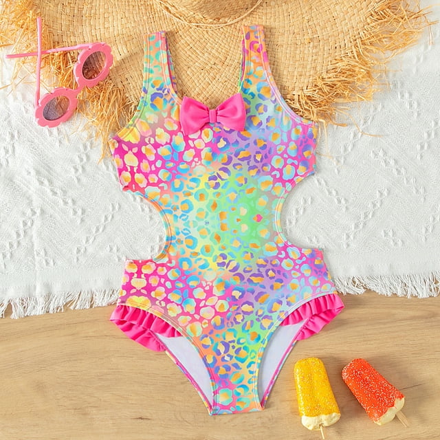 Girls Swimsuits One Piece Bathing Suits Sleeveless Summer Bathing Suits for Girls 11-12 Years