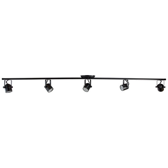 Direct-Lighting LED 5FT 5 Light Track Lighting Kit Black 3K GU10 LED Bulbs Included D368-55-LED-BK