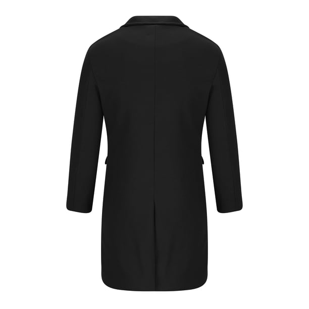 RKSTN Jackets for Men Wool Trench Coat Mens Casual Solid Loose
