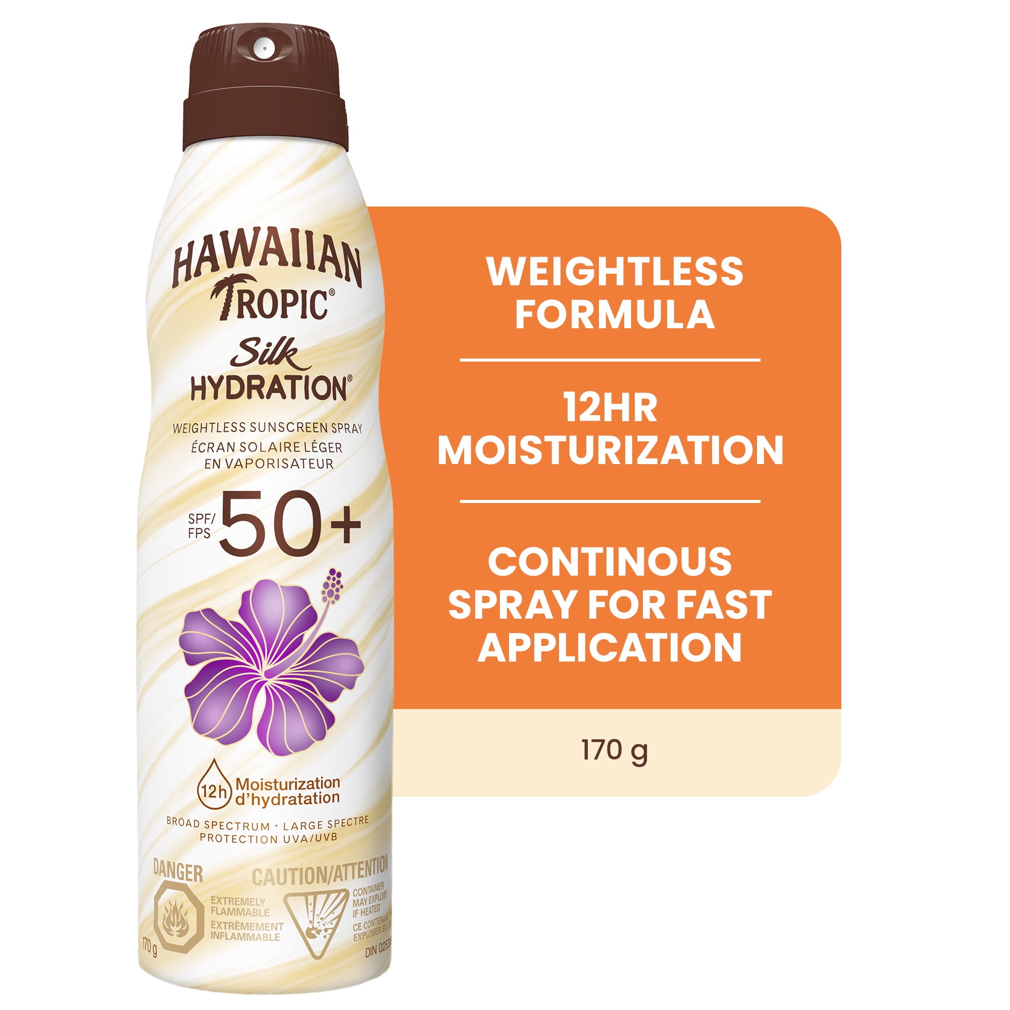 Écran solaire Silk HydrationMD WeightlessMC en vaporisateur de Hawaiian TropicMD, FPS 50