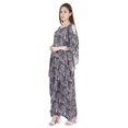 thumbnail image 2 of Moomaya Caftan à Encolure Bateau en Rayonne, par-Dessus Imprimé, Kaftan à Épaules Dénudées, Robe Maxi, 2 of 6