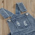 thumbnail image 4 of Toddler Girls Summer Sling Jumpsuit Sleeveless Solid Color/Leopard Print Suspender Shorts, 4 of 7