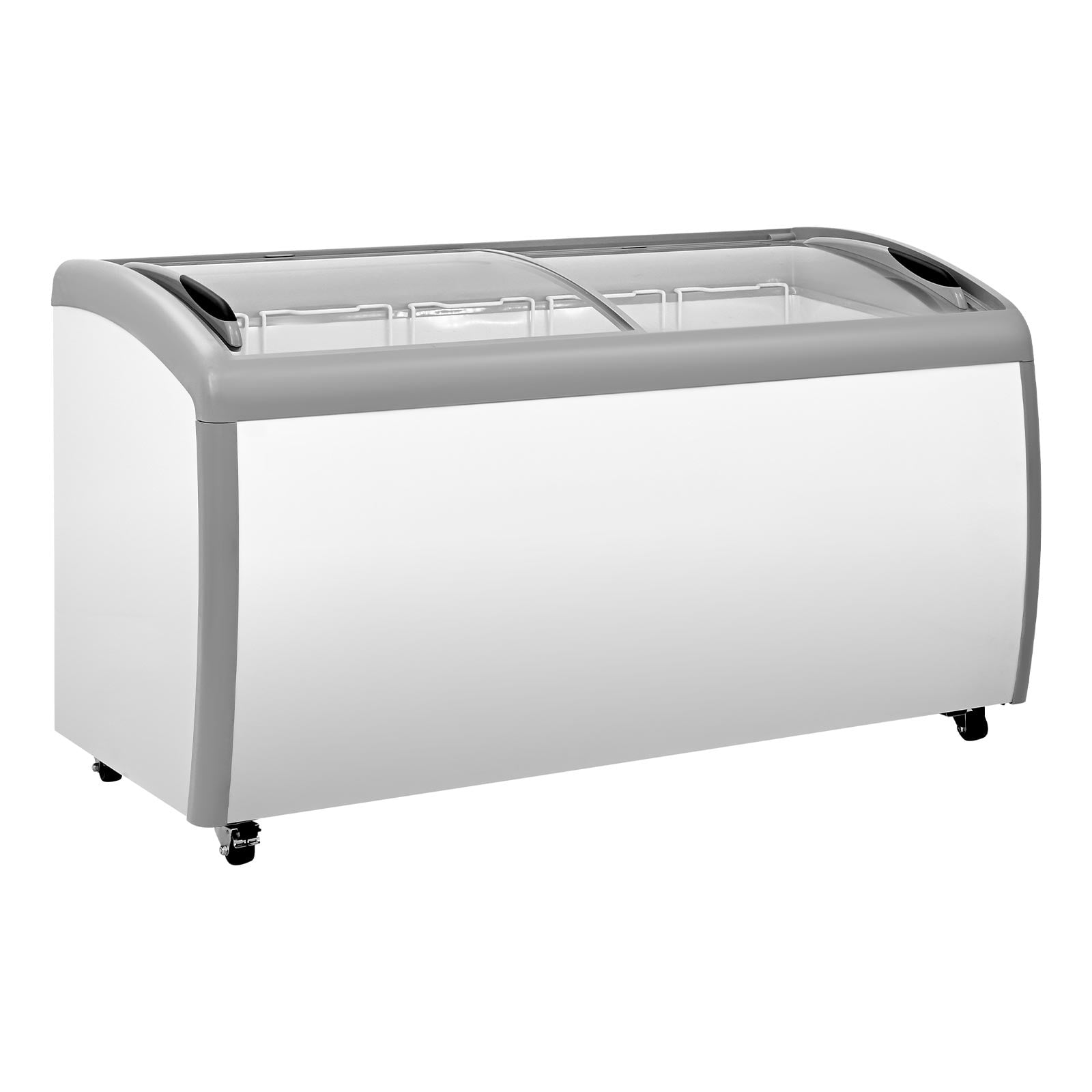 KFFKFF Commercial Ice Cream Display Case, 16.3 Cu.ft Chest Freezer, -19 to 3℉ Temp Adjustable Mobile Top Deep Freezer