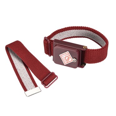Unique Bargains Cordless Anti Static ESD Wrist Strap, Wireless Antistatic Wristband Discharge Band Red 1pcs