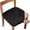 Black, variant on Solid Color Brushed High Elastic Chair Cover Soft And Comfortable Chair Seat Cover -proof And- Chair Slipcover Suitable For Dining Chair